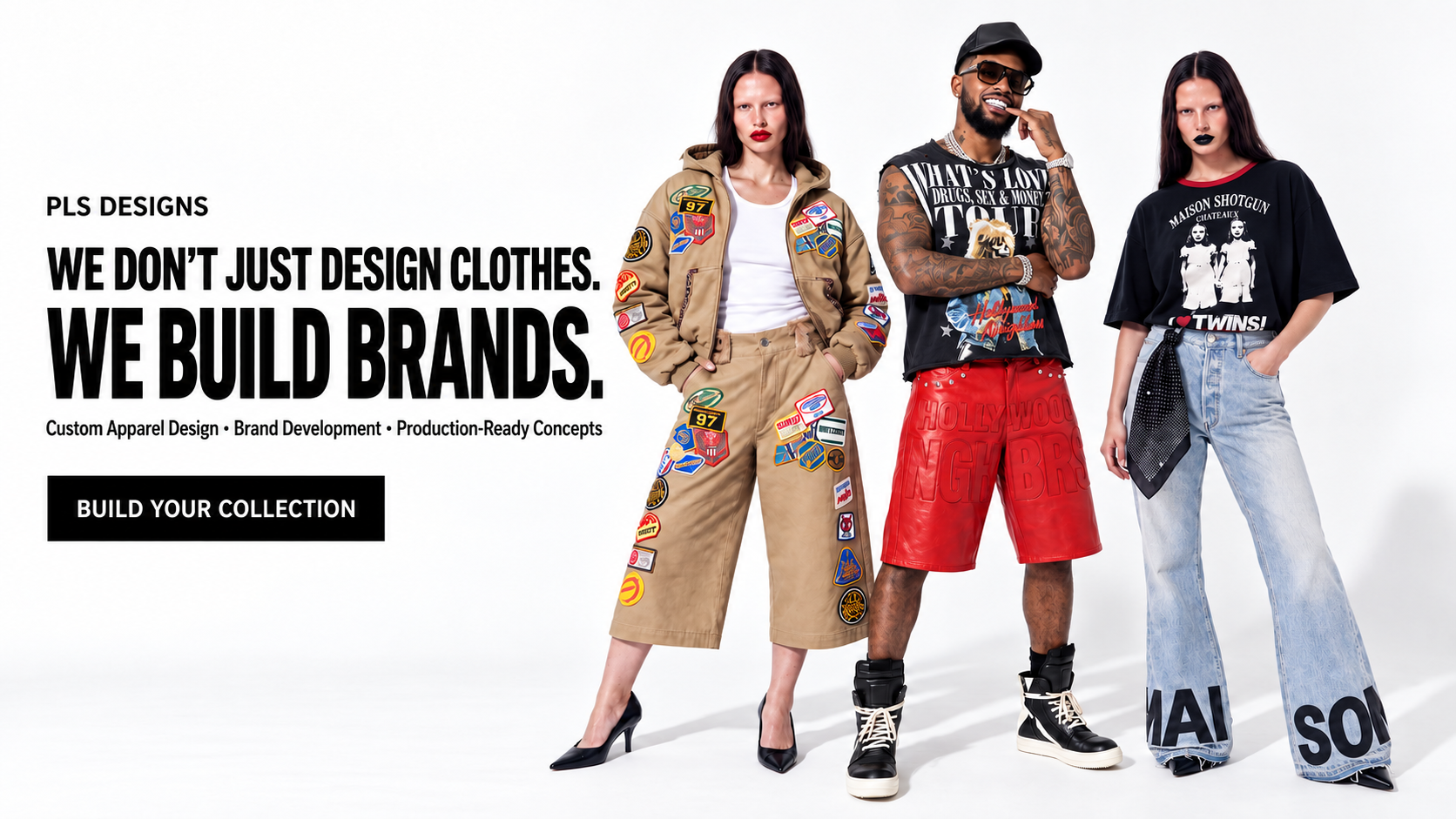 PLS Designs apparel collection and clothing brand campaign presentation